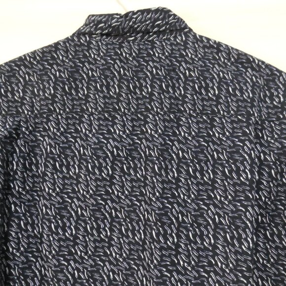 MODERN AMUSEMENT | medium | Stylish Dark Blue Patterned Shirt | Chest Pocket - Picture 11 of 16